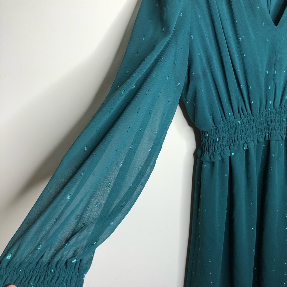 Gal Meets Glam Smocked Fit & Flare Dress 12 NWT - Picture 4 of 10